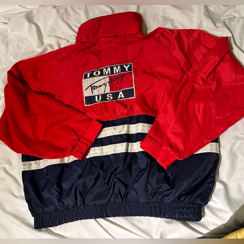 Tommy Hilfiger Made in USA Windbreaker Jacket Mens Size XL